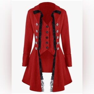 Gothic Steampunk Woman’s Corset Coat Victorian Tailcoat Jacket, Women Small